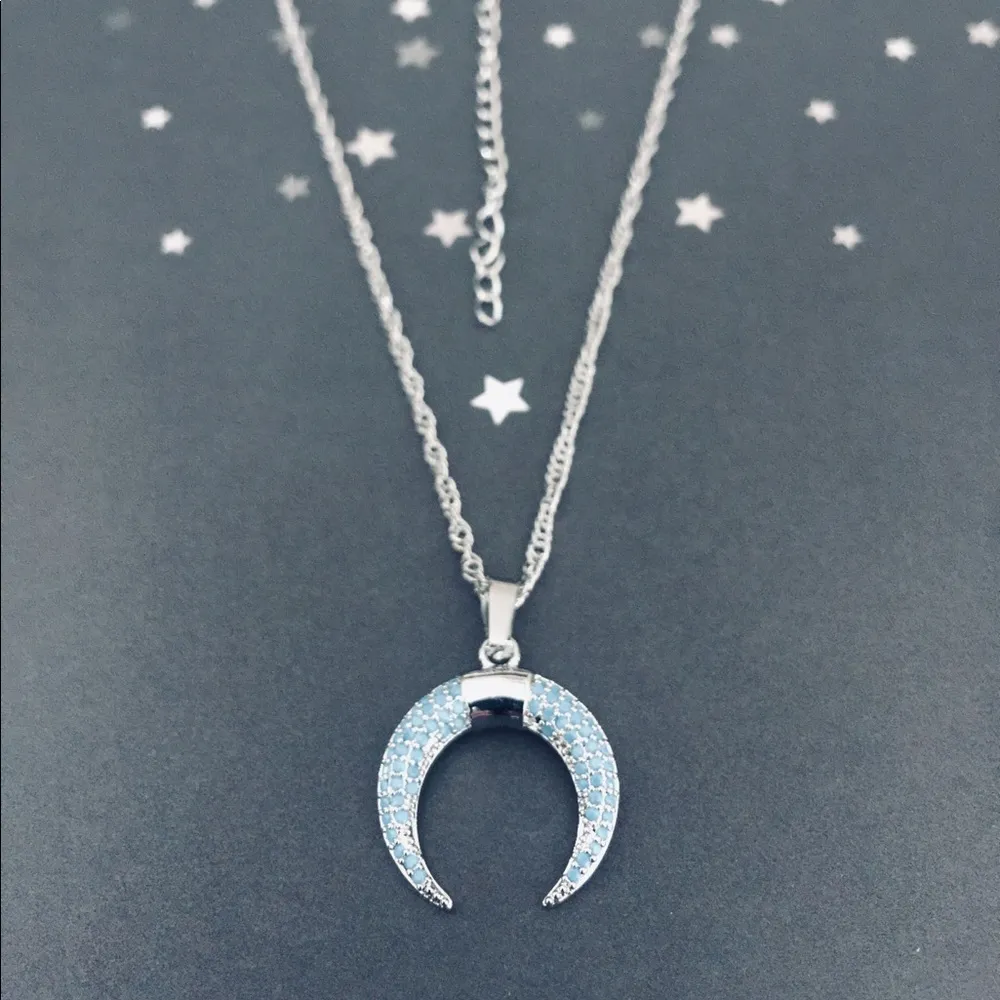 Blue Moon Necklace Silver - Image 2