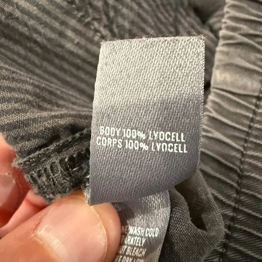 Aerie American Eagle Pull On Frayed Hem Shorts Women’s XS Charcoal Gray Cutoff - Image 7