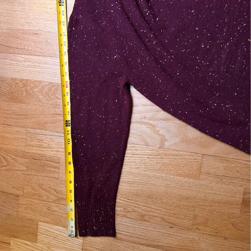 St. John’s Bay Women's Knit Cowl Neck Sweater Speckled Cabin Burgundy L NWT - Image 10