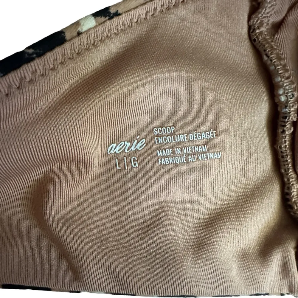 Aerie Swimwear Animal Print Cheetah Leopard Print Bikini Bathing Suit Top large - Image 4