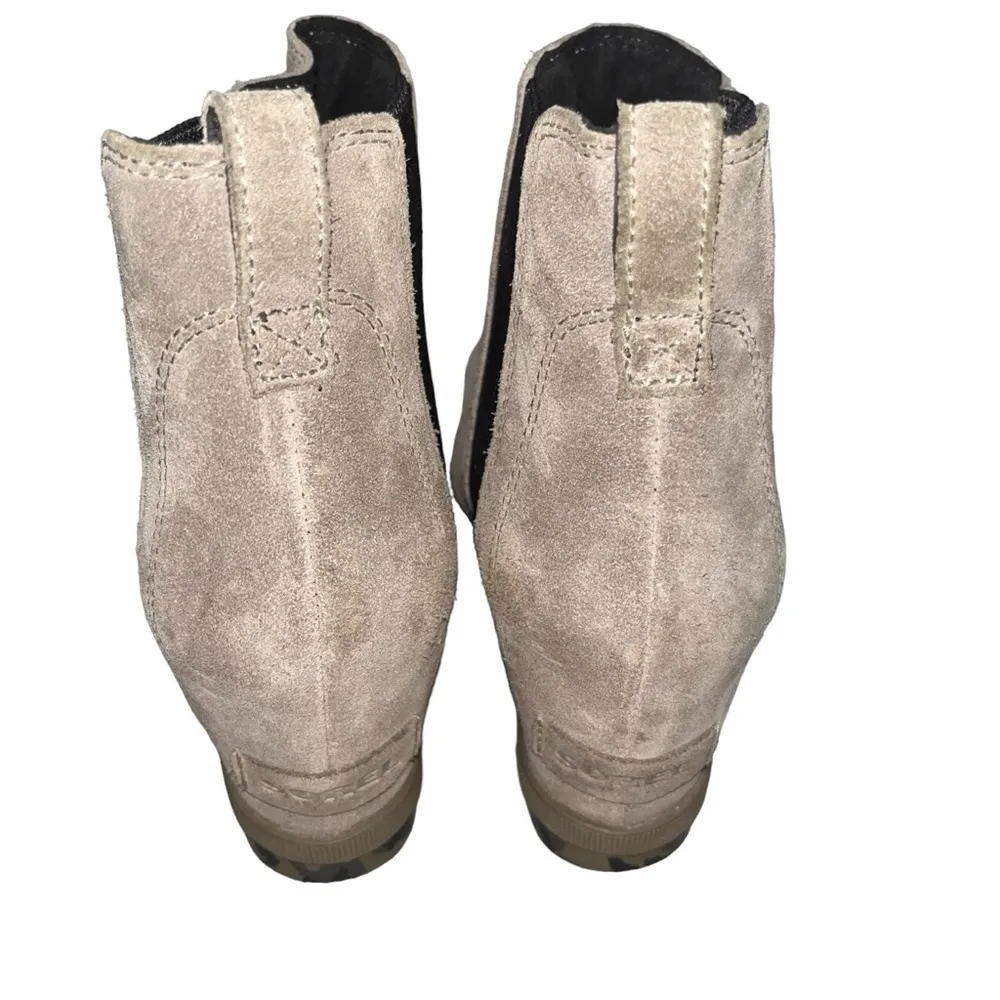 Sorel Joan of Arctic Suede Wedge II Chelsea Waterproof Boots Booties Size 7.5 - Image 5