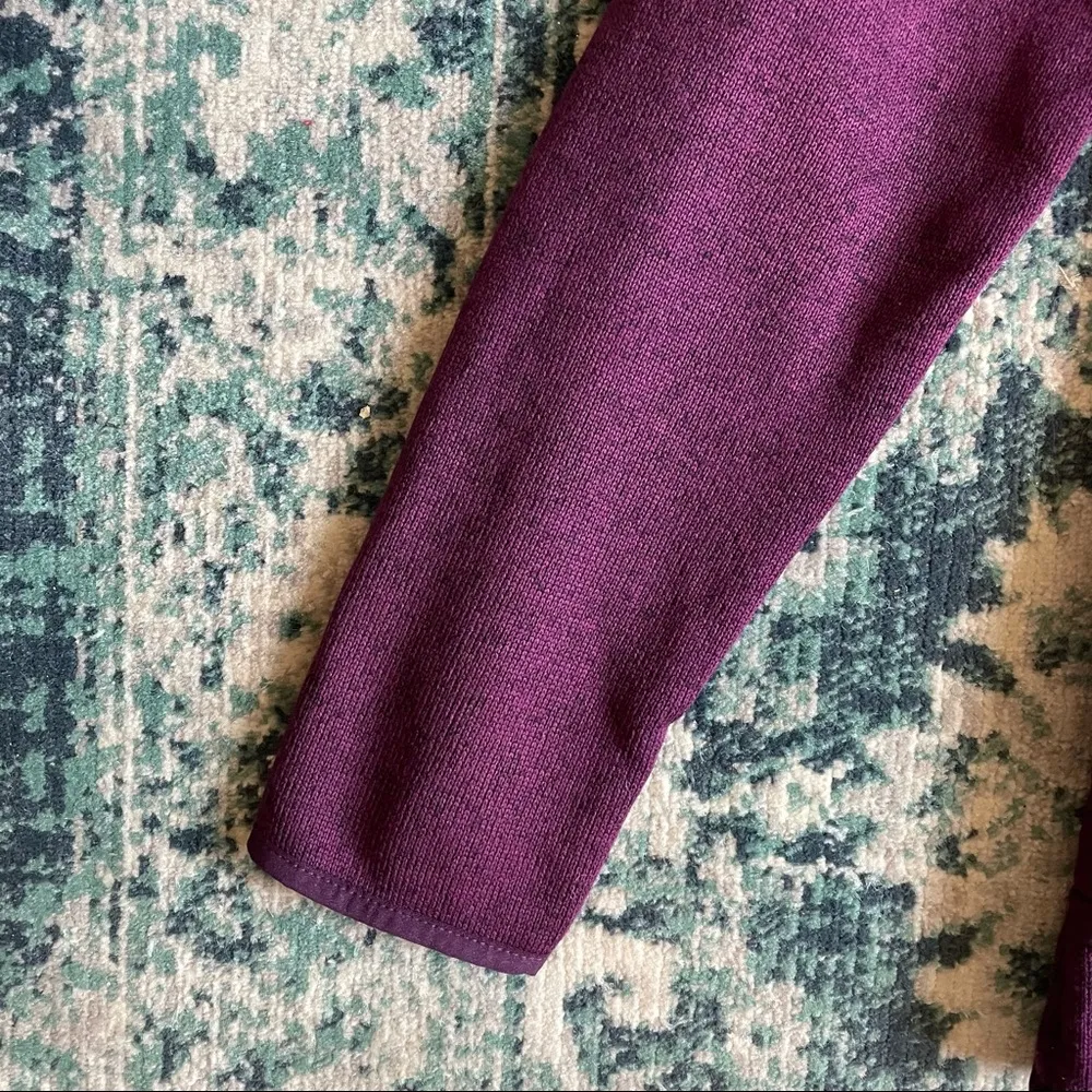 Eddie Bauer Fuschia/Purple Quarter Zip Knit Pullover Size Large - Image 6