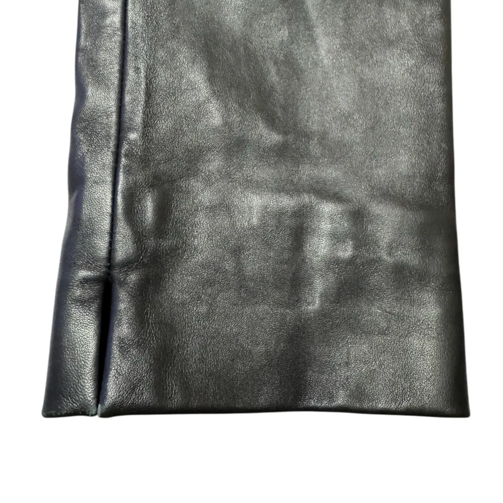 Harvé Benard VTG Black Leather Pants High Rise - Image 8