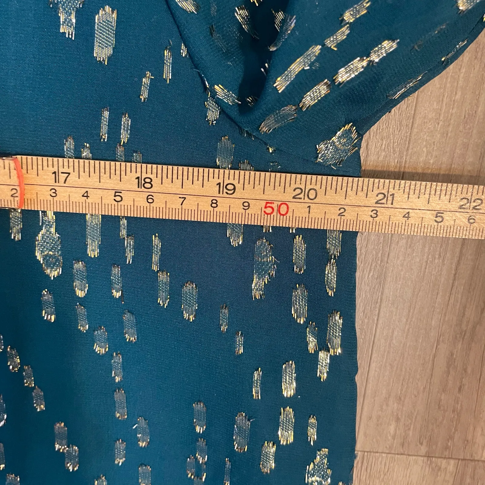 NWT Lilly Pulitzer ELENORA SILK DRESS Inky Tidal Fish Clip Chiffon Teal Size L - Image 11