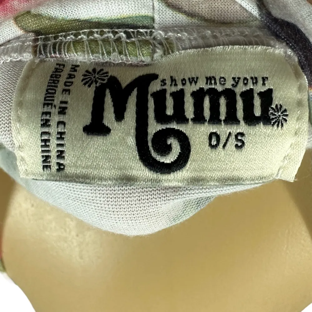 Show Me Your MuMu White Pink Rose Print Floral Belted Robe One Size Fits Most - Image 5