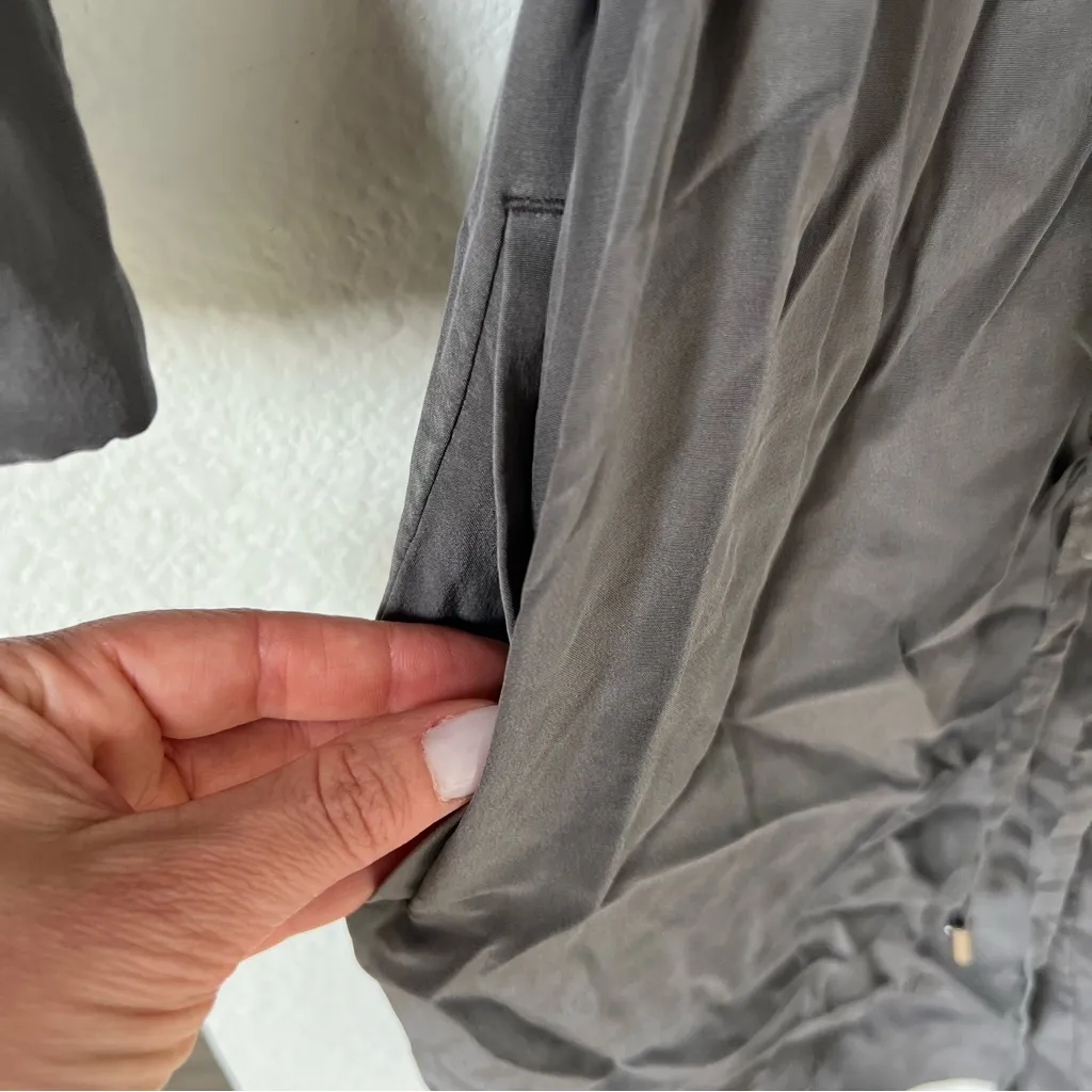 Diane Von Furstenberg DVF Taya Silk Shirt Dress in Steel Gray - Image 5