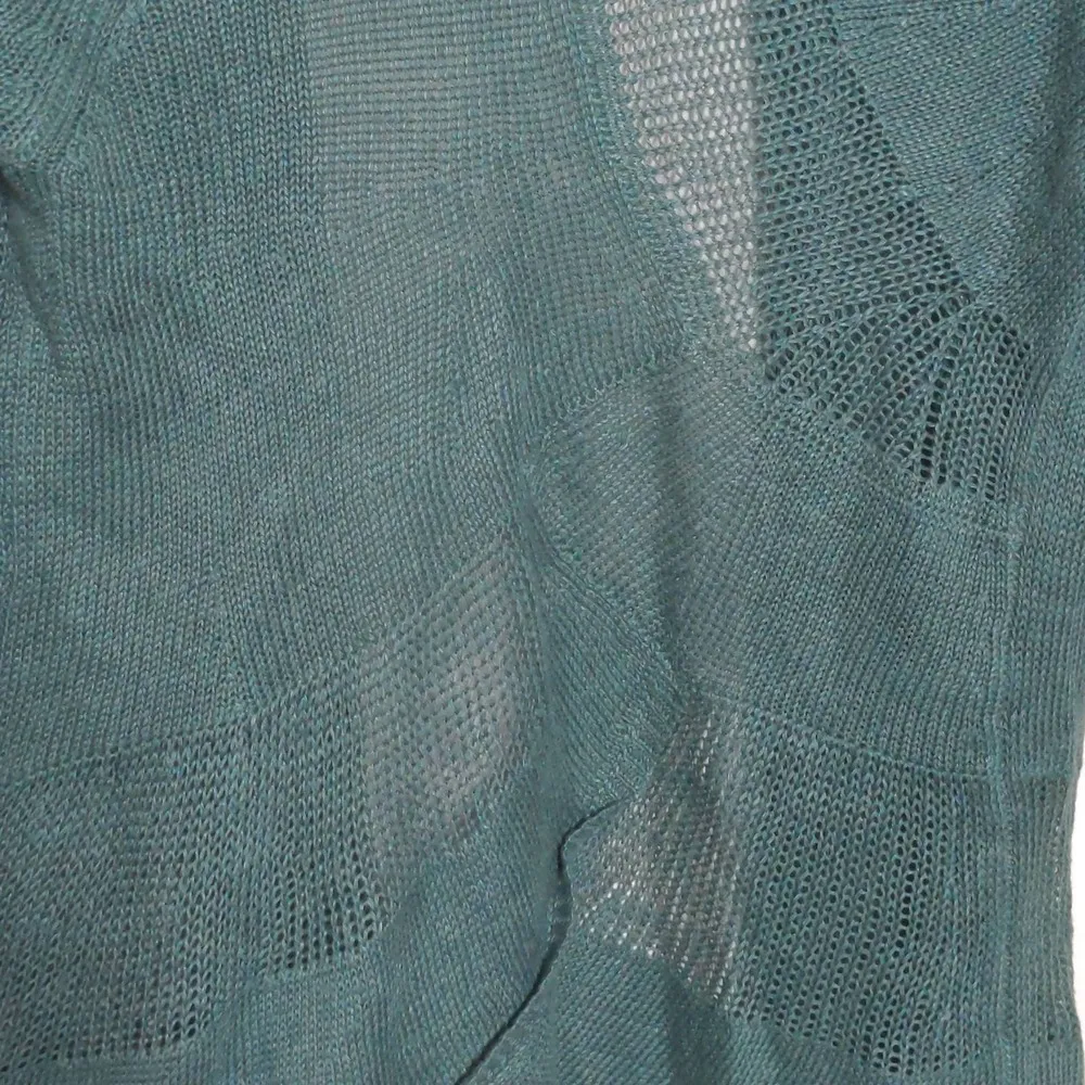 Angel Of The North Womens Cardigan Sweater Green Linen 3/4 Sleeve Petite MP Size undefined - Image 2