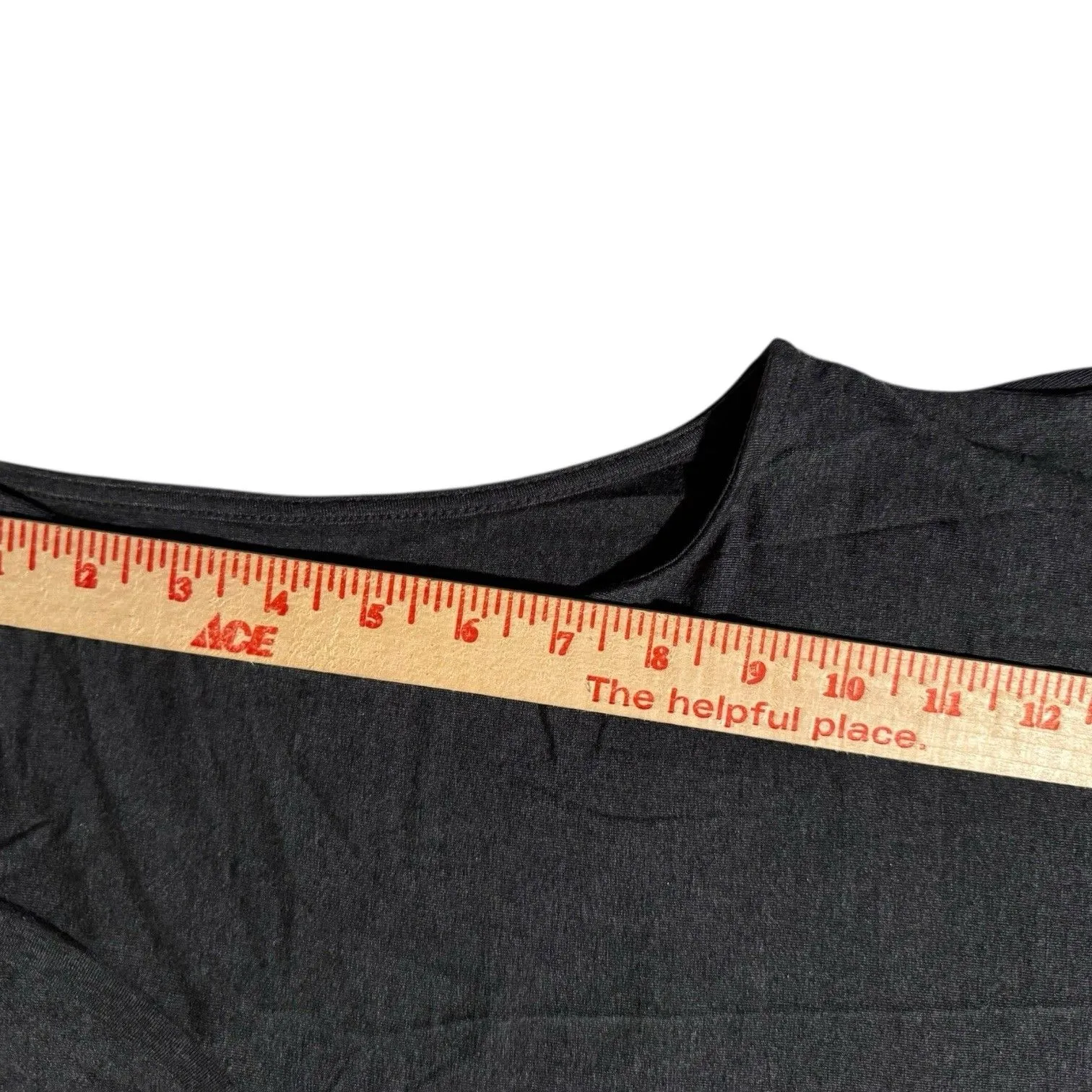 EILEEN FISHER V-NECK TANK DRESS JERSEY MIDI CHARCOAL LRG Stretchy Comfort Women - Image 8