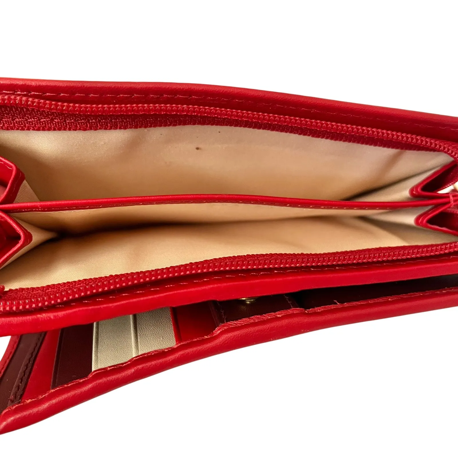 NWOT Radley London Red Leather Shadow Medium Bi-Fold Wallet - Image 4