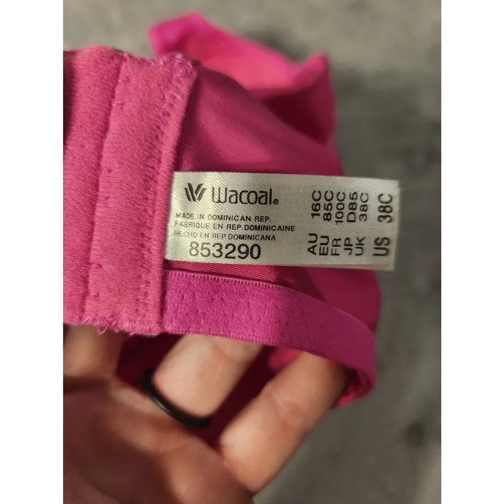 Wacoal Basic Benefits Contour Lace Bra 853290 Pink Size 38C - Image 3