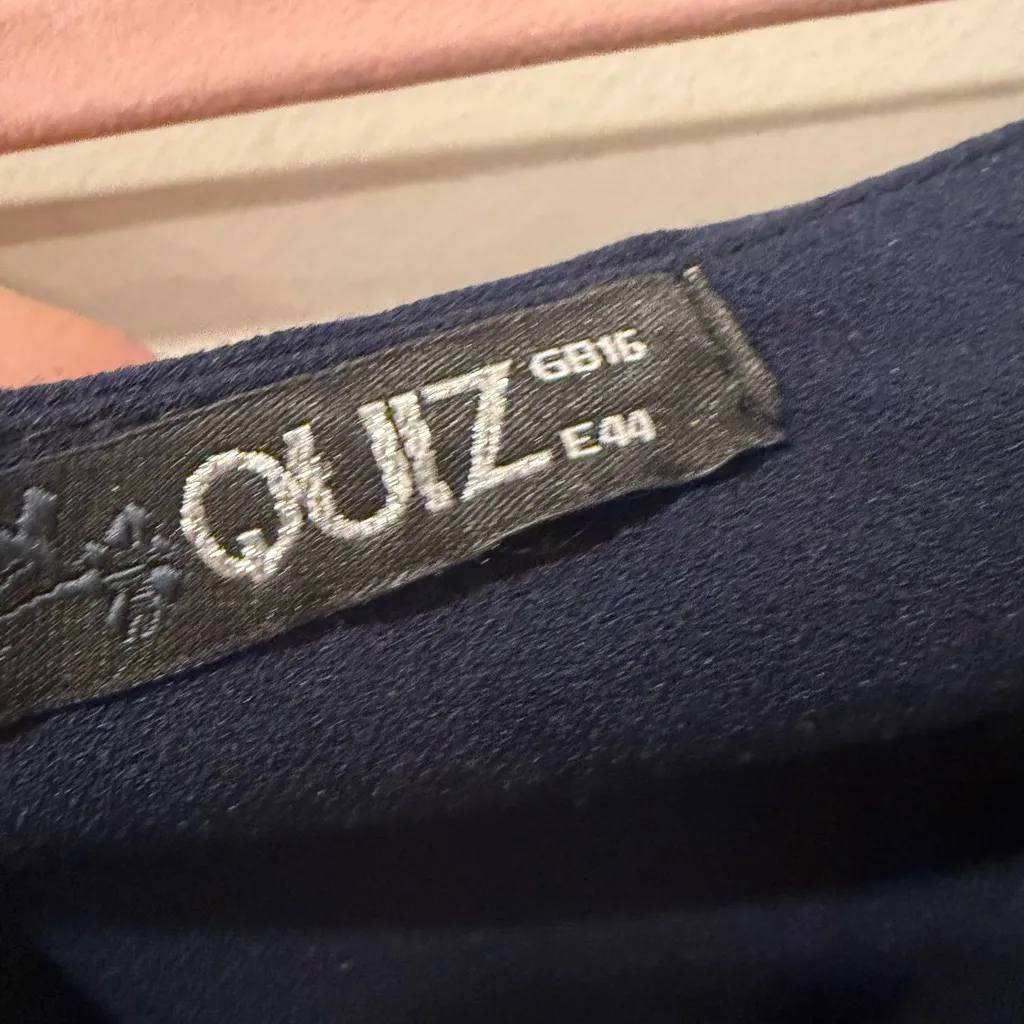 Quiz Womens Navy Cocktail Dress size EU 44 - Image 5