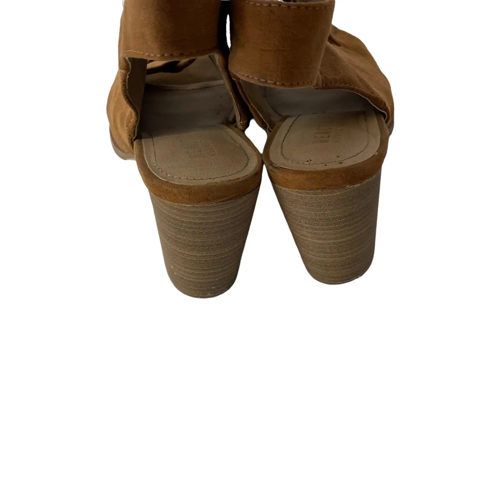 Kenneth‎ Cole Reaction Size 7 Brown Leather Lace Up Tie Chunky Heels - Image 5