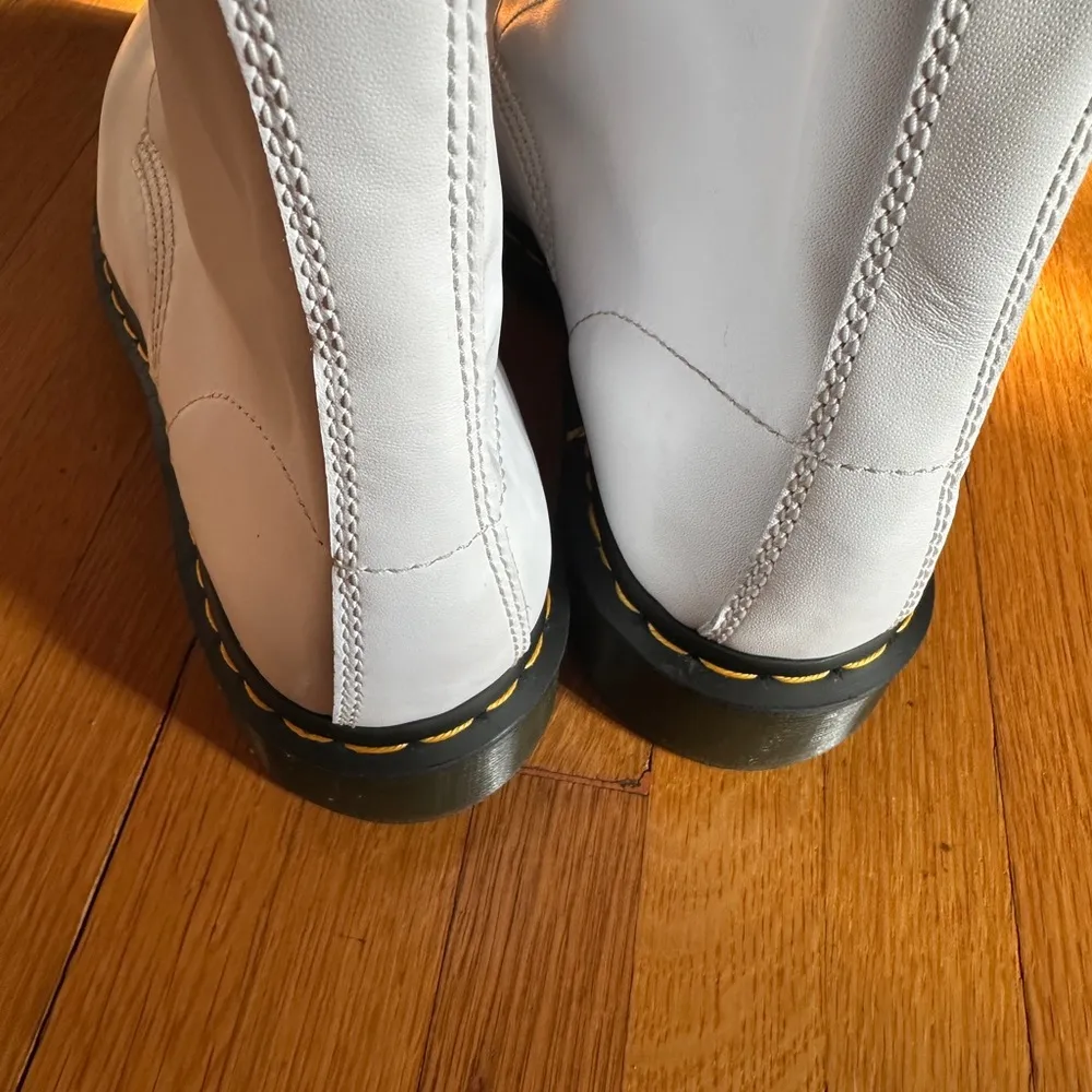 Unisex White Dr. Martens Lace-up 1460 Boots, Size 11 Women’s/10 Men, NWOB - Image 3