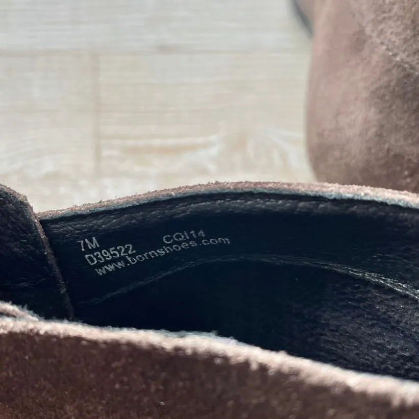 Born‎ Kenley Suede Heeled Ankle Boots | Grey Size 7 Gray - Image 8