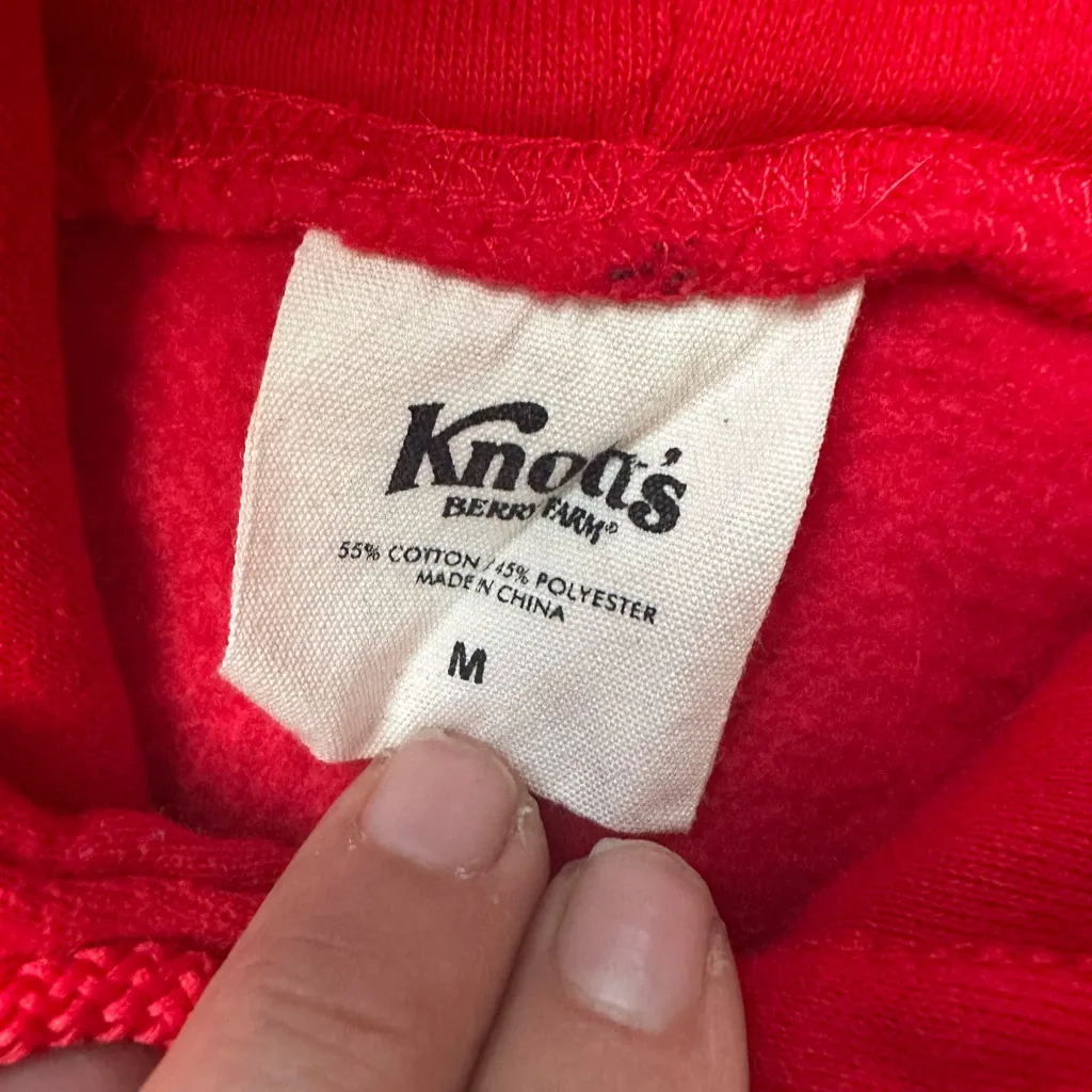 Knotts Merry Farm Hoodie Sweatshirt Adult Red Size M - Image 3