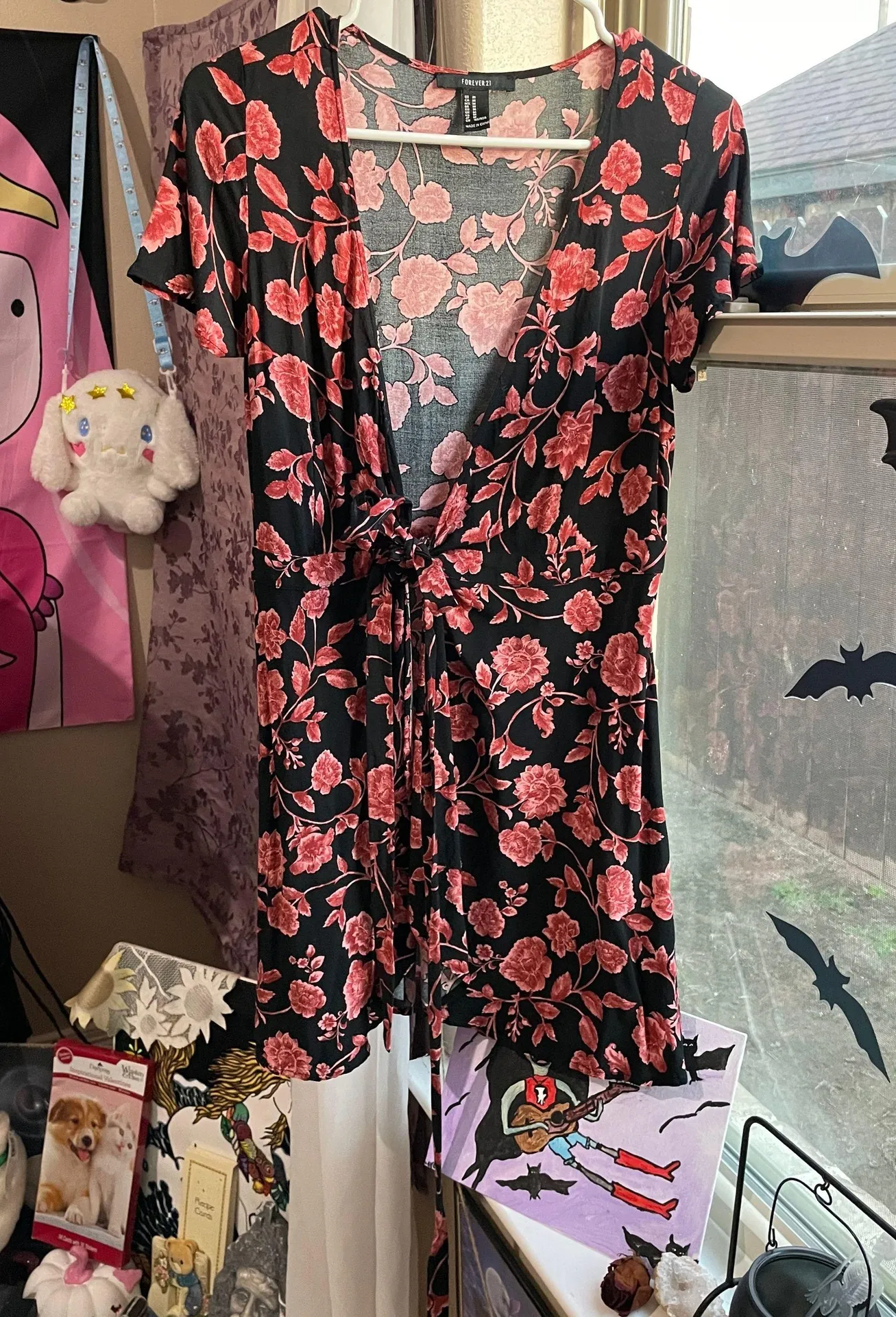 floral wrap around mini dress - Image 4