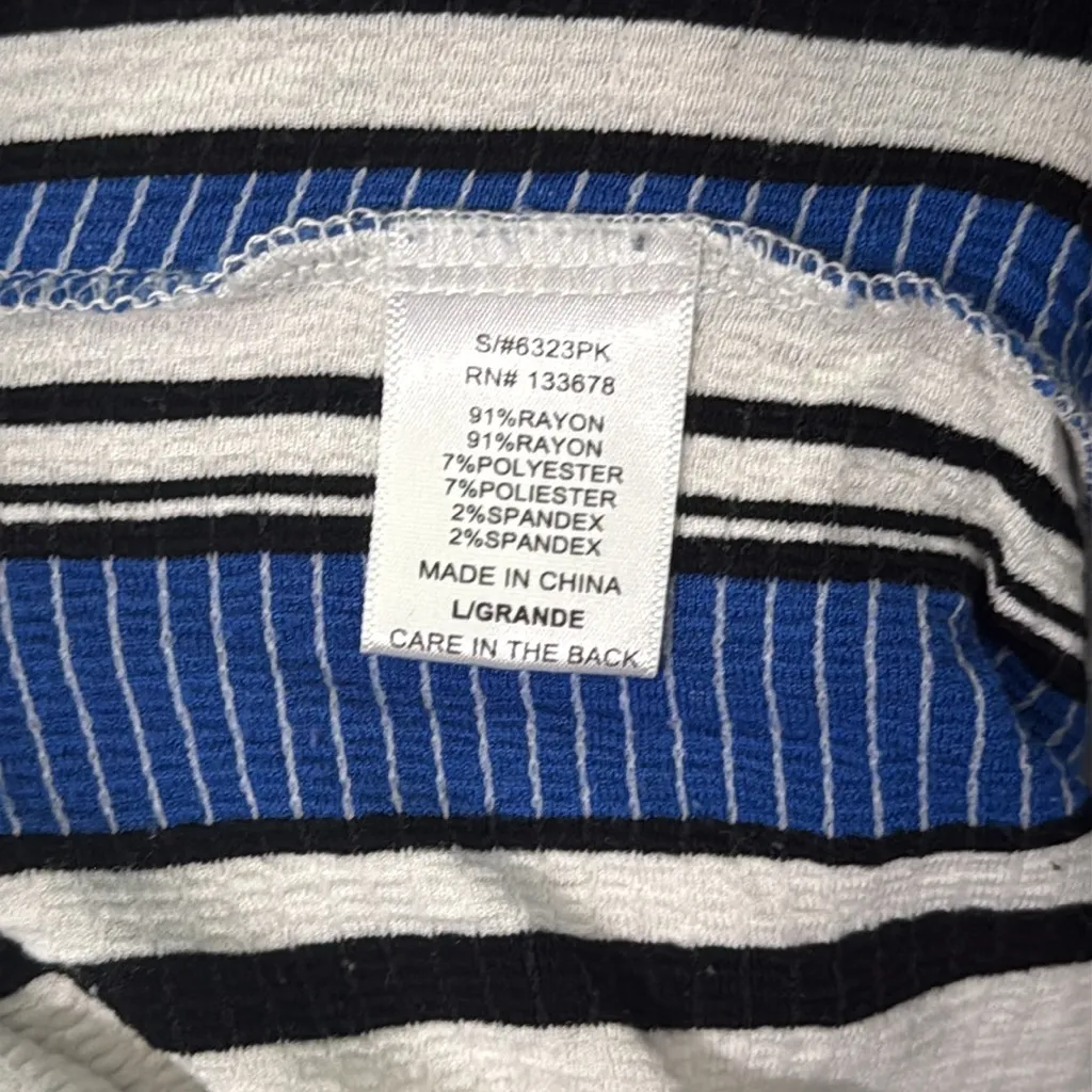 Striped Blue and White Women's Pants - Image 8