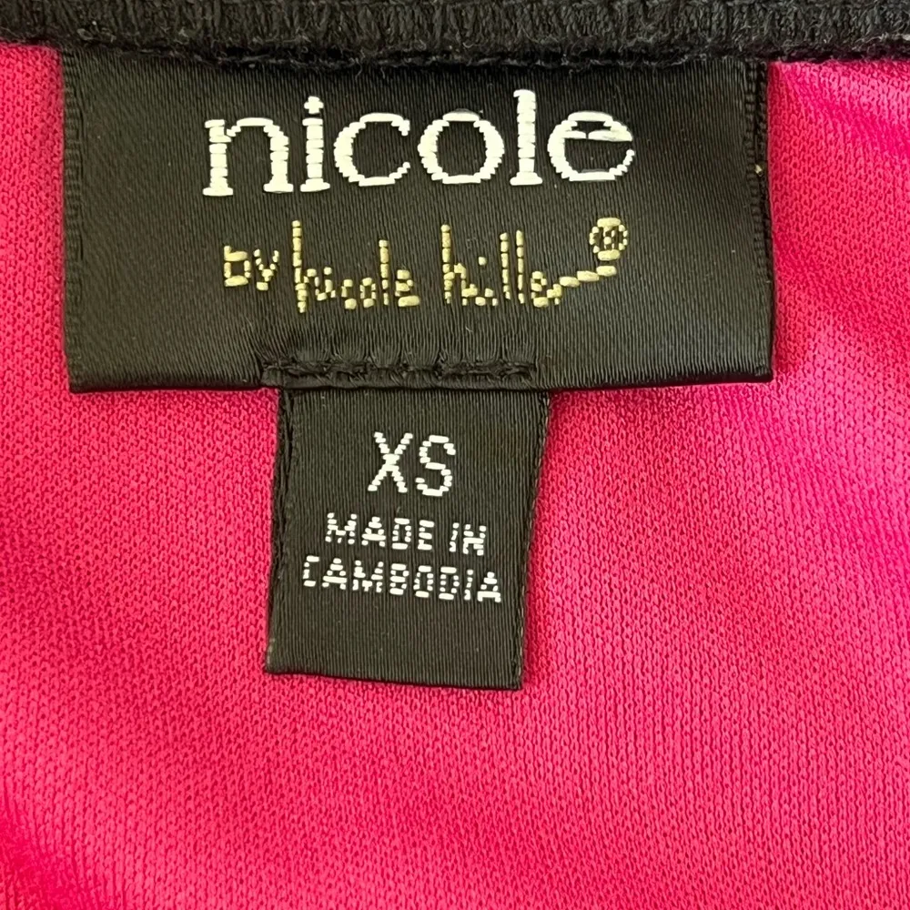 Nicole by Nicole Miller Black and Pink Lace Pencil Skirt - Image 4