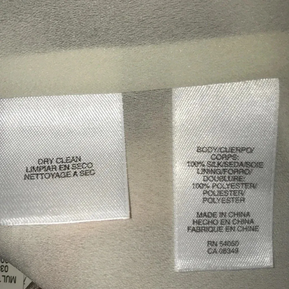 JONES NEW YORK COLLECTION silk semi-sheer long sleeve button up top NEW size 2P - Image 12