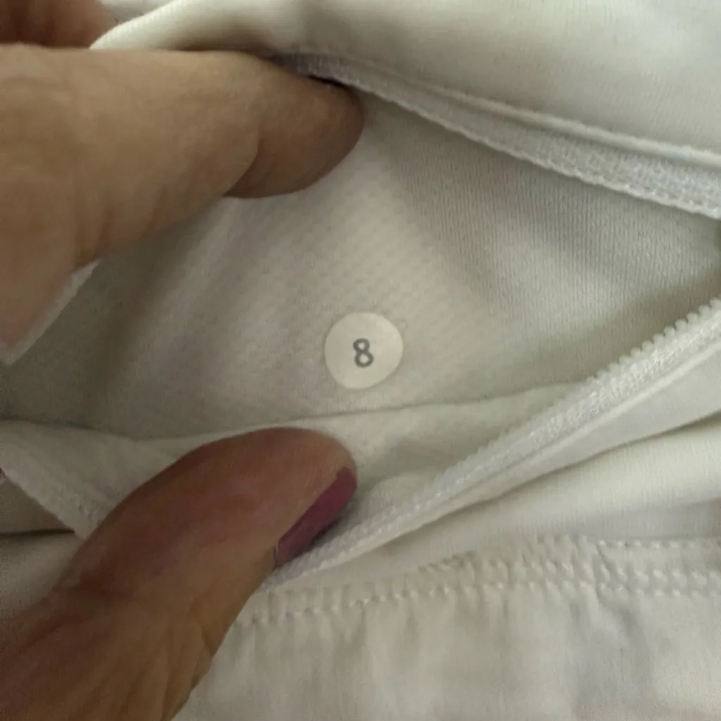 Lululemon Pace Rival Mid-Rise Skirt skort in white. 8 - Image 6