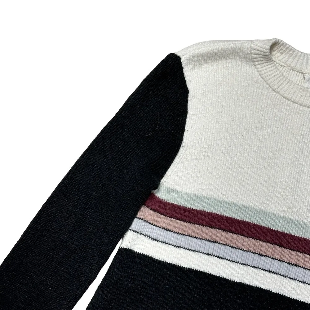 Free People Colorblock Knit Lightweight Mini Sweater Dress US XS - Image 3