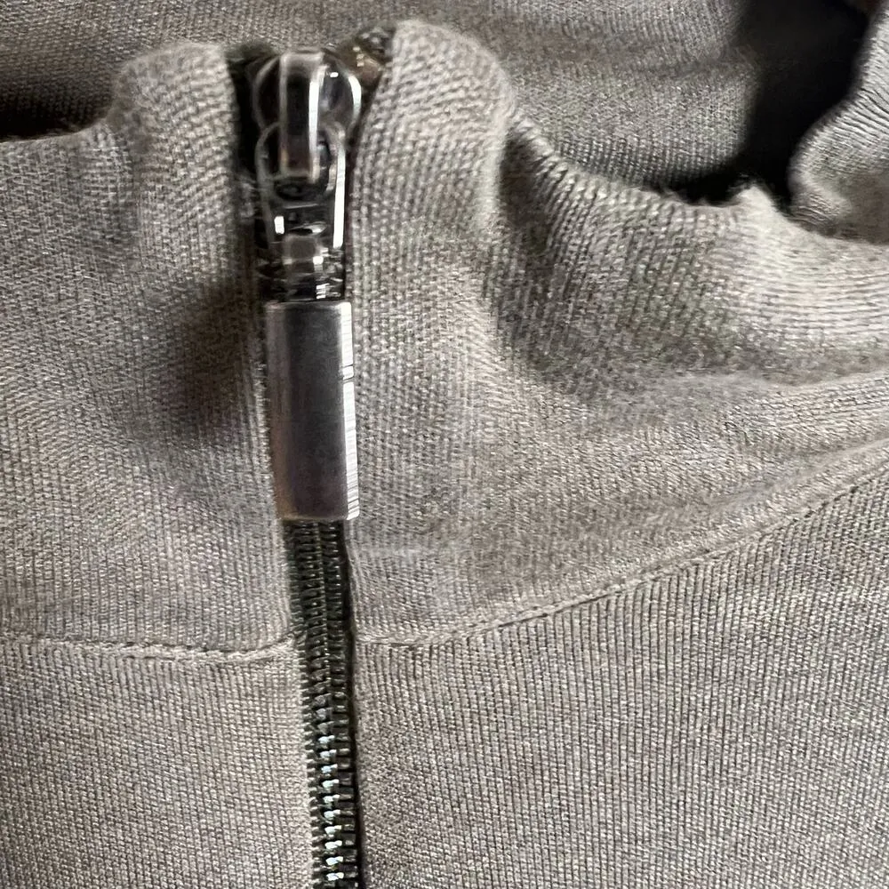 Armani Collezioni Olive Green Silk Blend Quarter Zip Pullover Sweater Size Large - Image 9