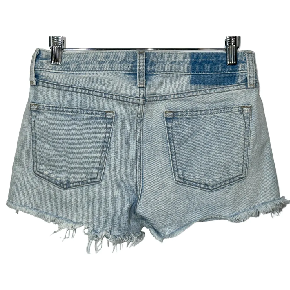 NEW Abercrombie & Fitch Harper Low Rise Jean Shorts Blue Denim Lace Size 24 00 R - Image 2