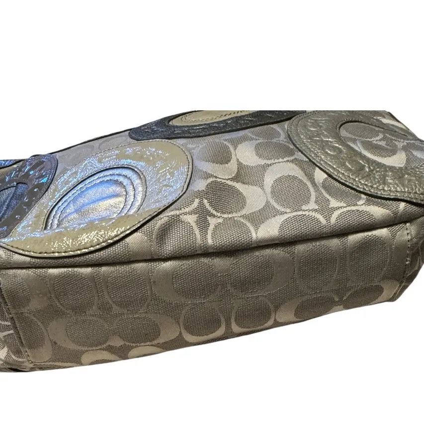 Coach Madison Mia Inlaid‎ C Signature Leather Suede Purse - Image 5