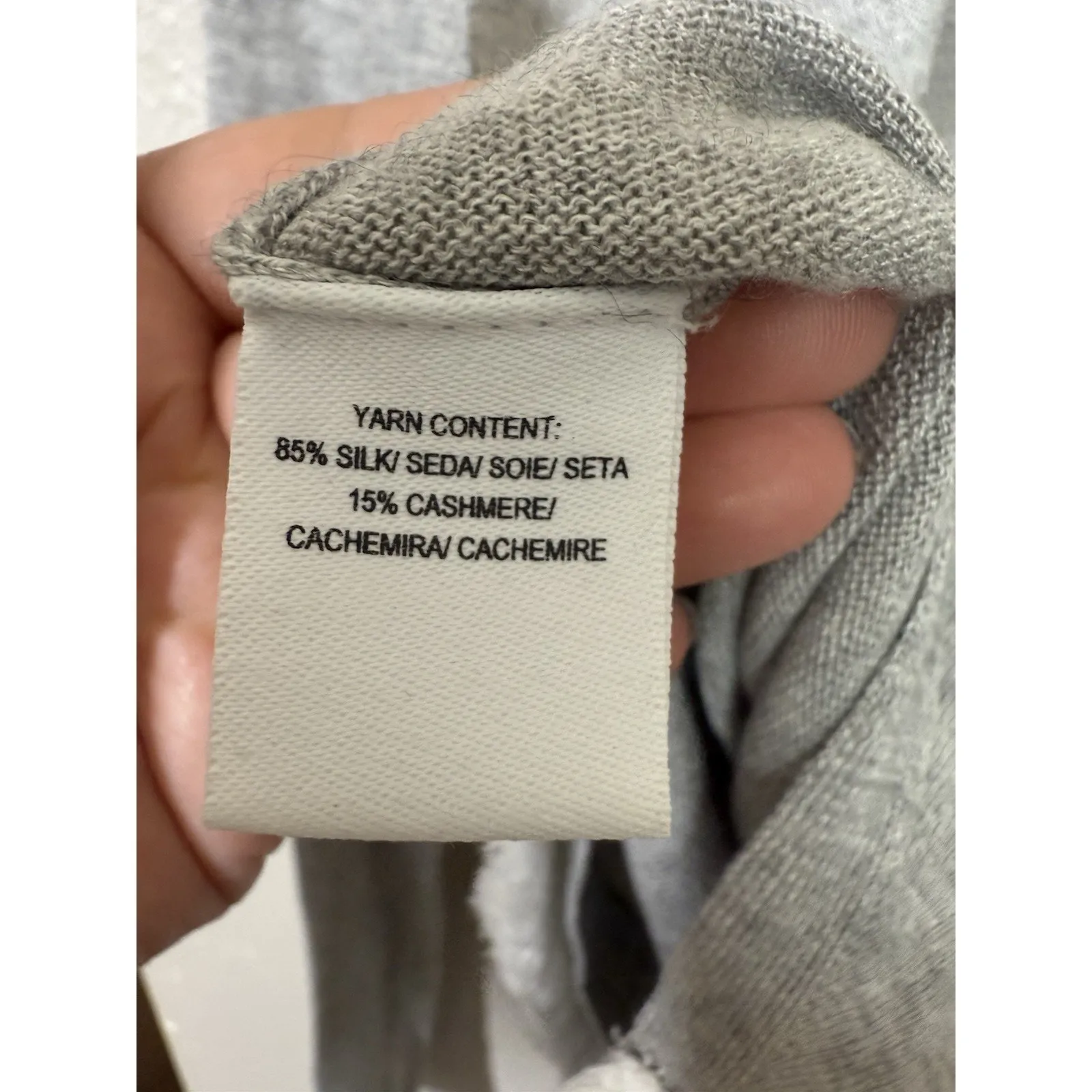 Derek Lam 10 Crosby Chain Fringe Asymmetric Sweater Small Silk Cashmere - Image 5