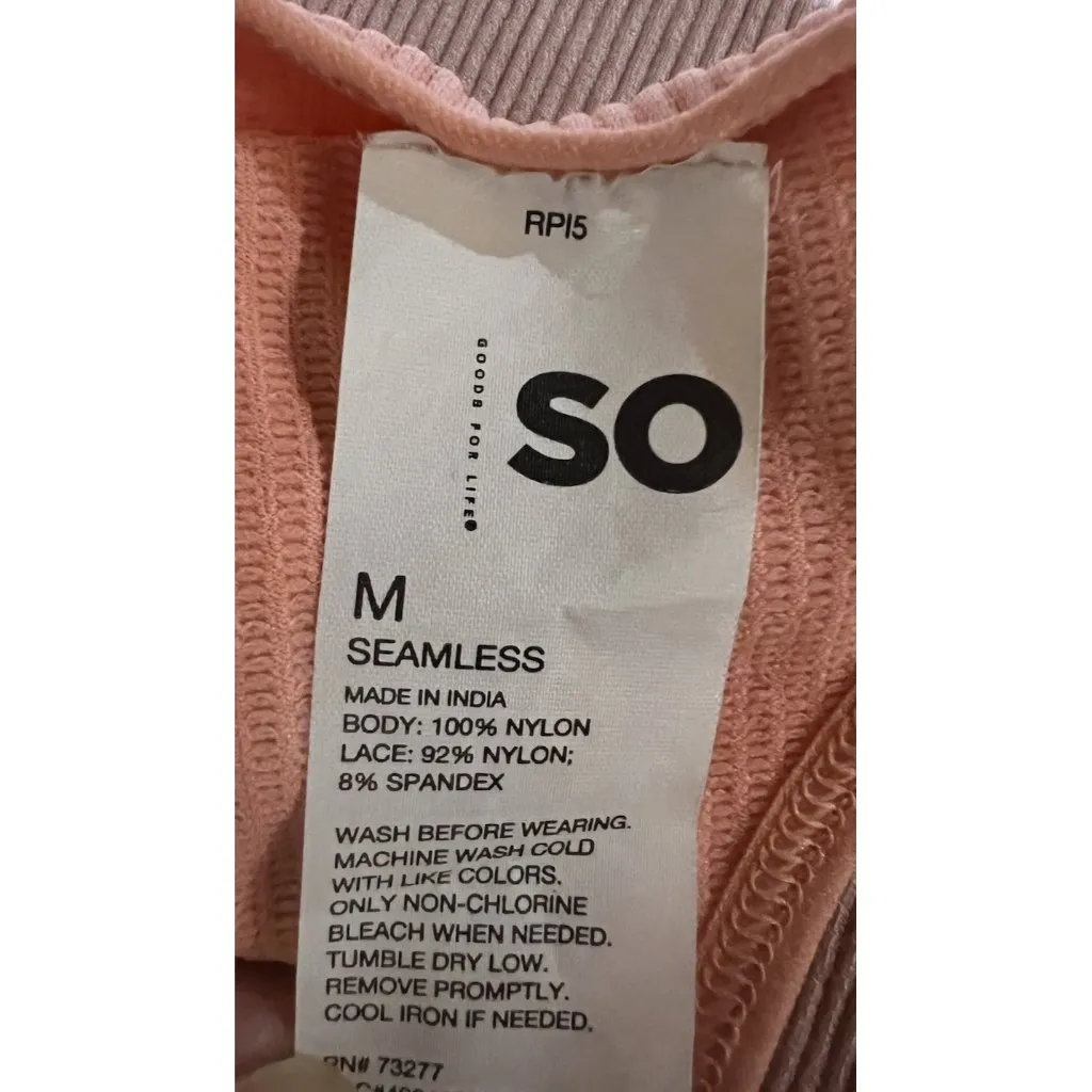 SO~ V-Neck Spaghetti Strap Crop Top, Lace Back ~ Size Medium - Image 4