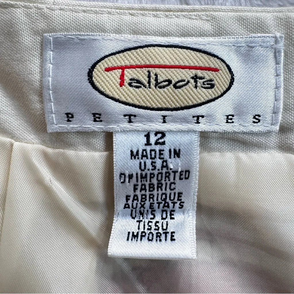 Talbots Petites Cream Hot Air Ballon Straight Mini Skirt Novelty Made in USA 12P - Image 7