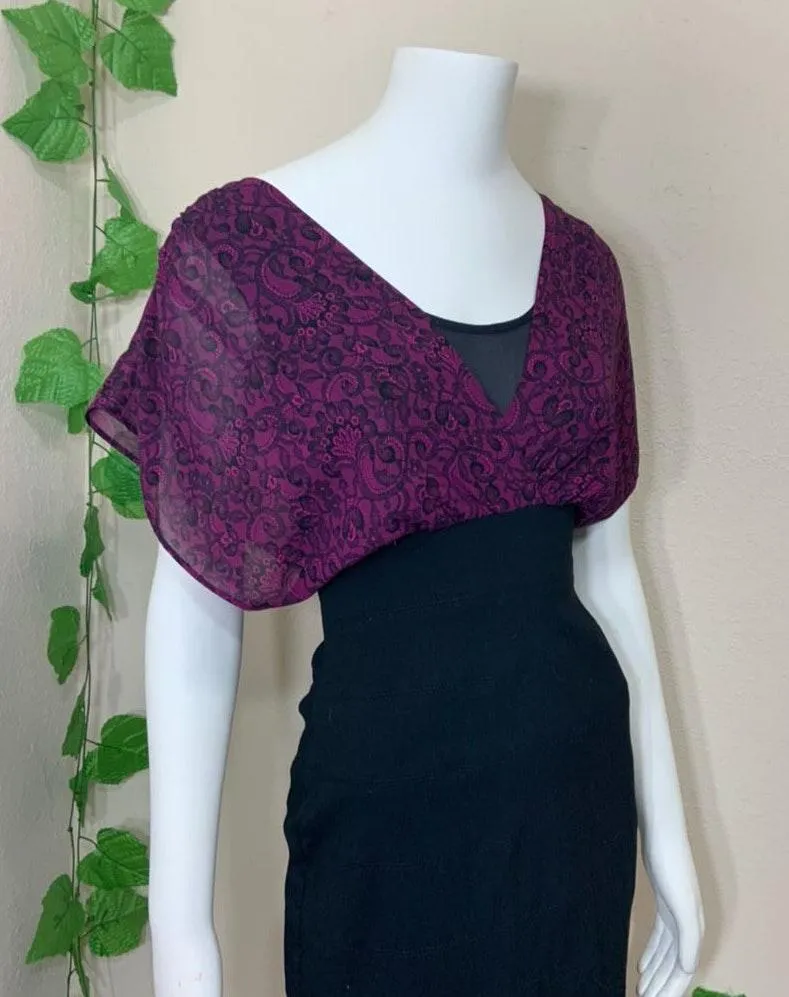 Floral Purple Wiggle Dress - Image 2