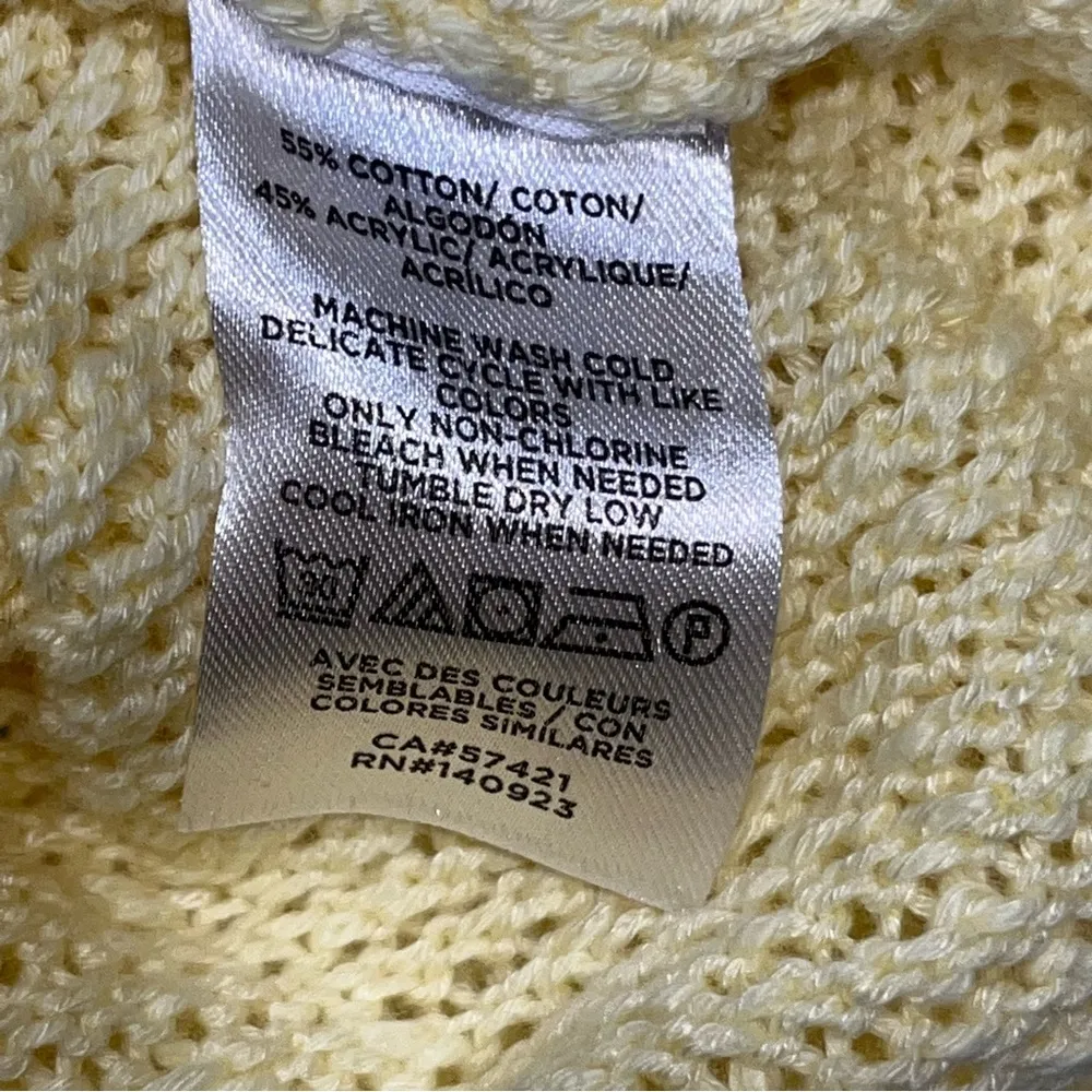 NEW Loft Marled Yellow Balloon Sleeve Cardigan Sweater - Image 6