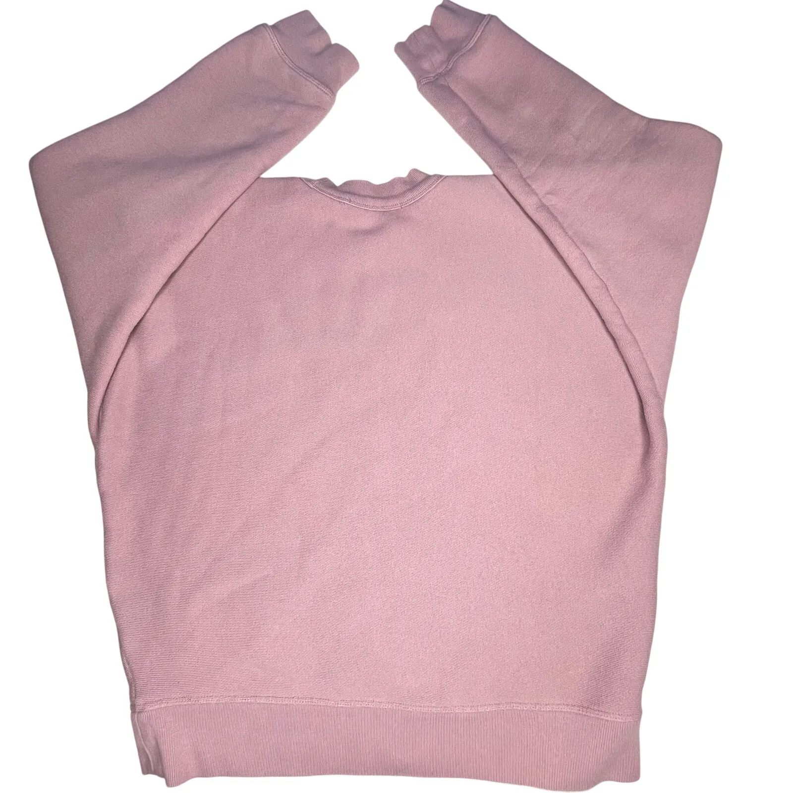 Alexander Wang T Essential Terry Crew Sweatshirt Puff Paint Logo size S luxury Pink - Image 7