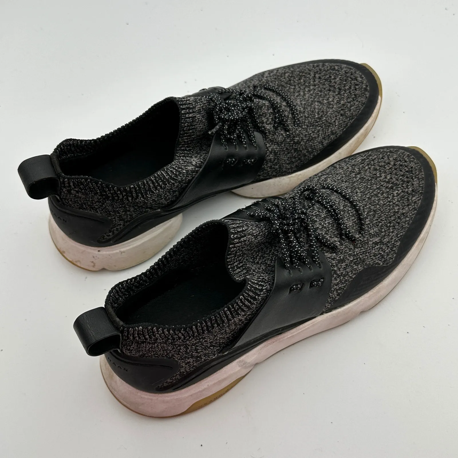 Cole Haan ZERØGRAND Knit‎ Running Sneakers Black Gray Women's Size 8.5 - Image 7