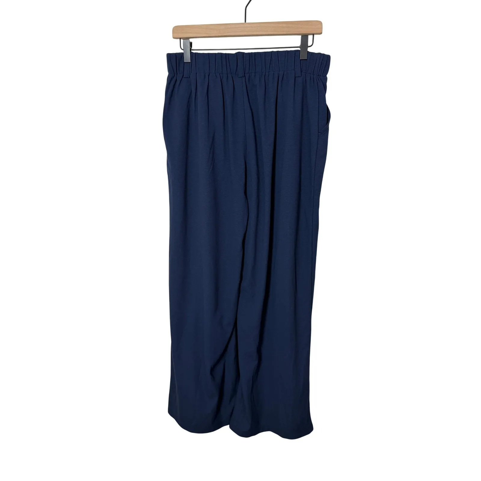Halara High Waisted Wide Leg Pull On Trouser Pants Blue L Tall Size L Career - Image 8