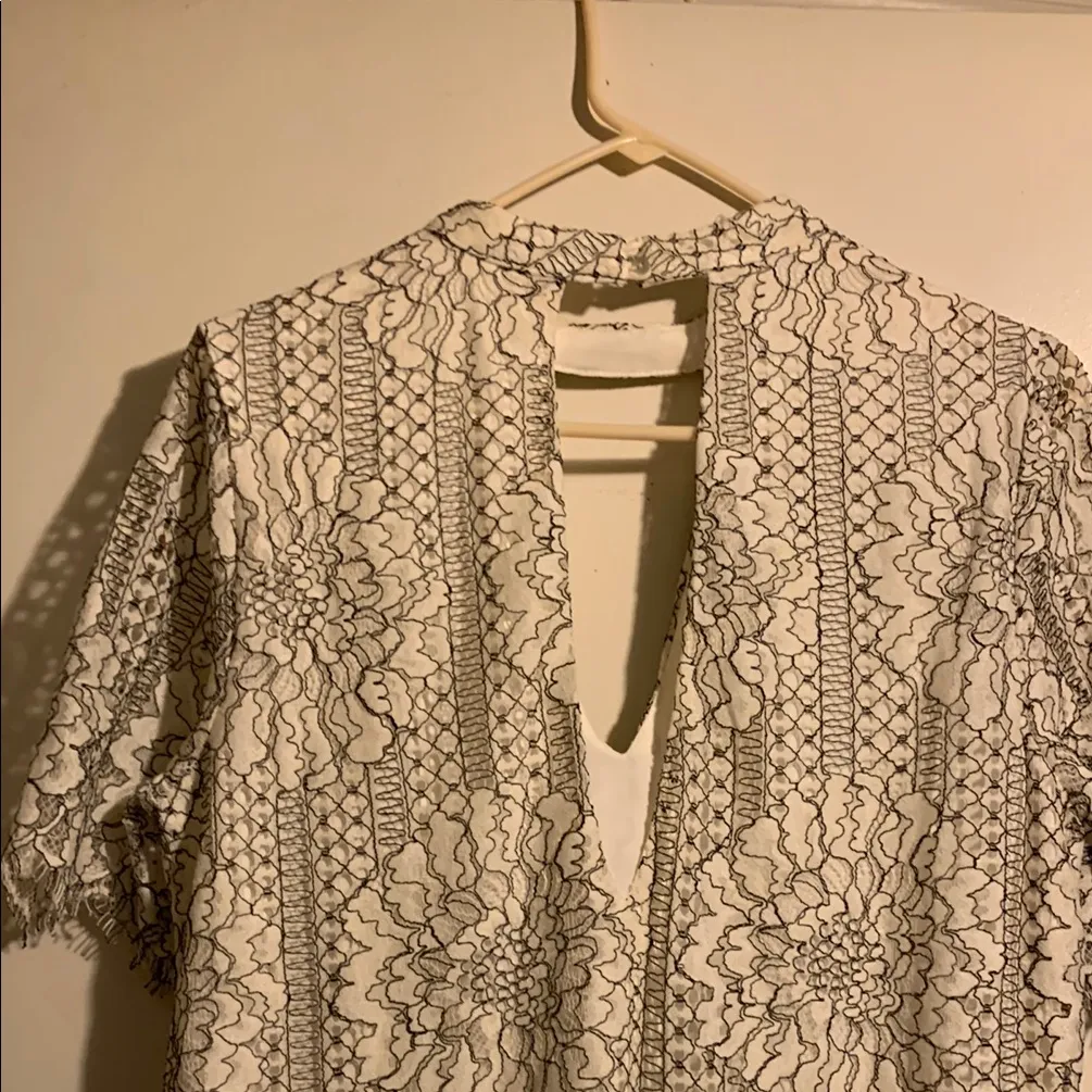 Socialite White‎ Floral Lace Midi Dress - Image 5