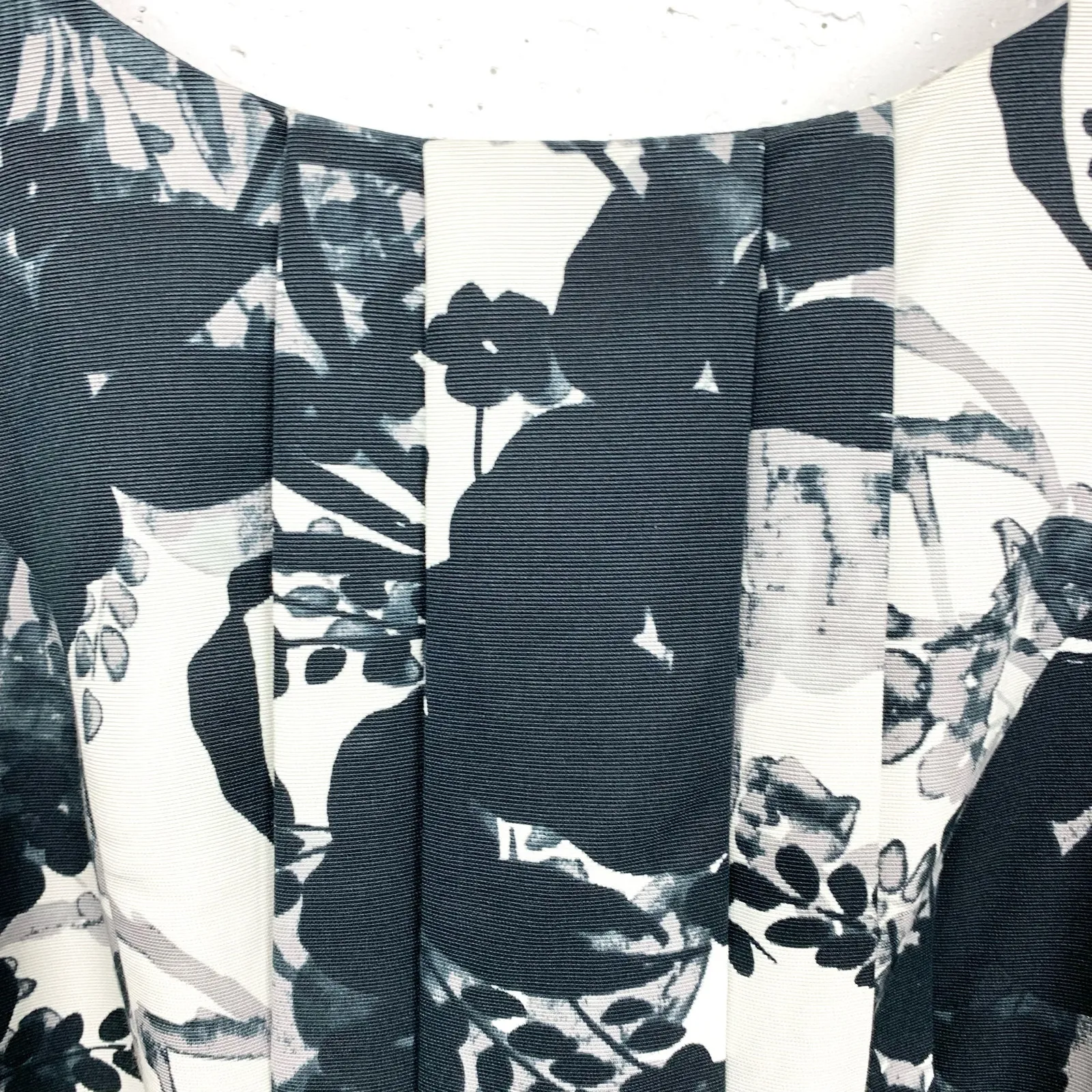 Ann Taylor Womens Cotton Silk Sleeveless Floral Dress Black White Low Back 4 - Image 12