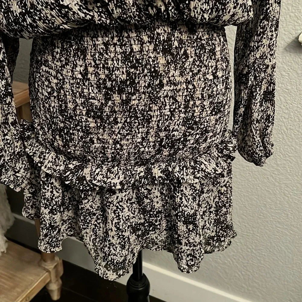 Leopard Smocked Mini Dress Size Small - Image 5