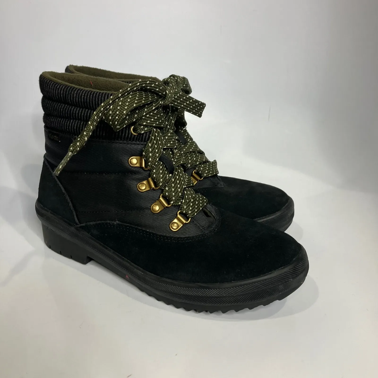 Keds Camp Boot black lace up boots waterproof womens size 9 modern winter casual - Image 4