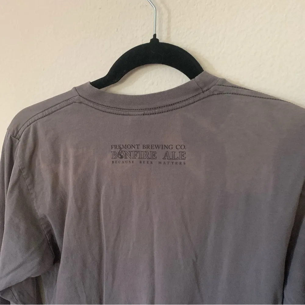 American Apparel Fremont Brewing Co Bonfire Ale Long Sleeve Tee Shirt Size Small - Image 9