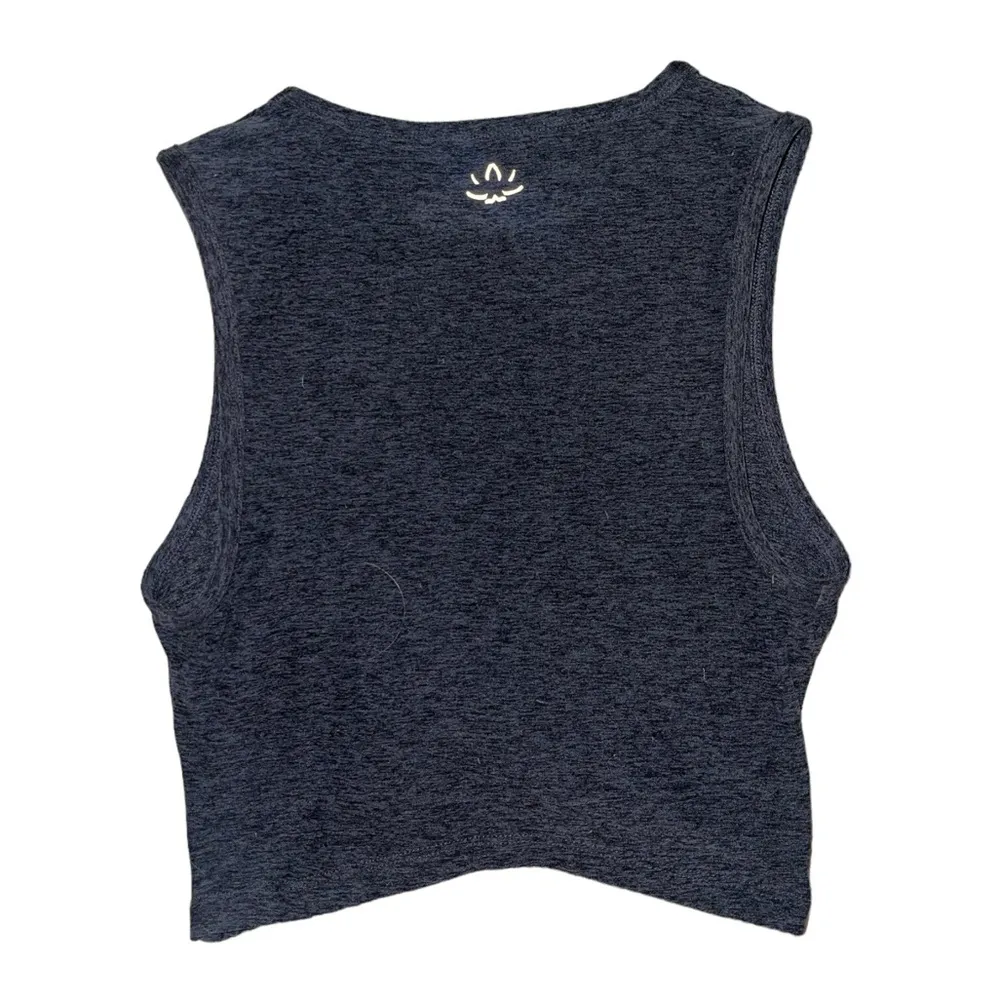 Beyond yoga grey twist side high neck tank top women’s size small - Image 2