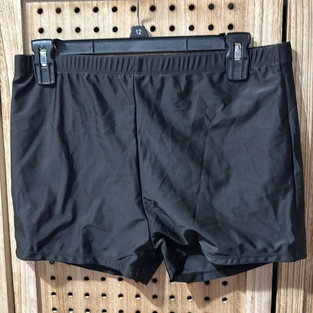 #27 Kate Kasin Two Piece Tummy Control Back Cross Flowy Swimdress wBoyshorts Black Size XL - Image 4