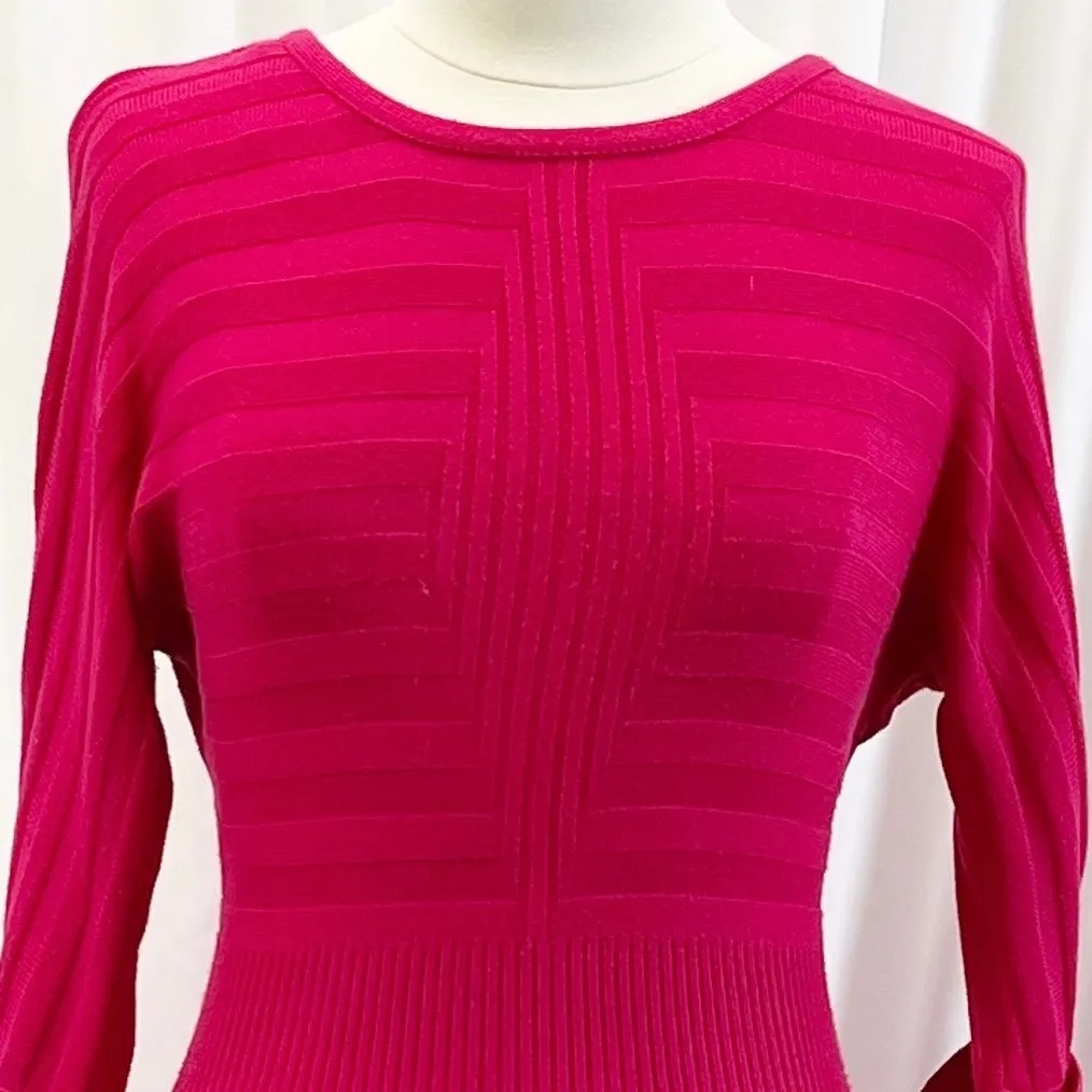 Eliza‎ J Sweater Dress Womens Medium Ribbed Dopamine Preppy Minimalist Girly - Image 3