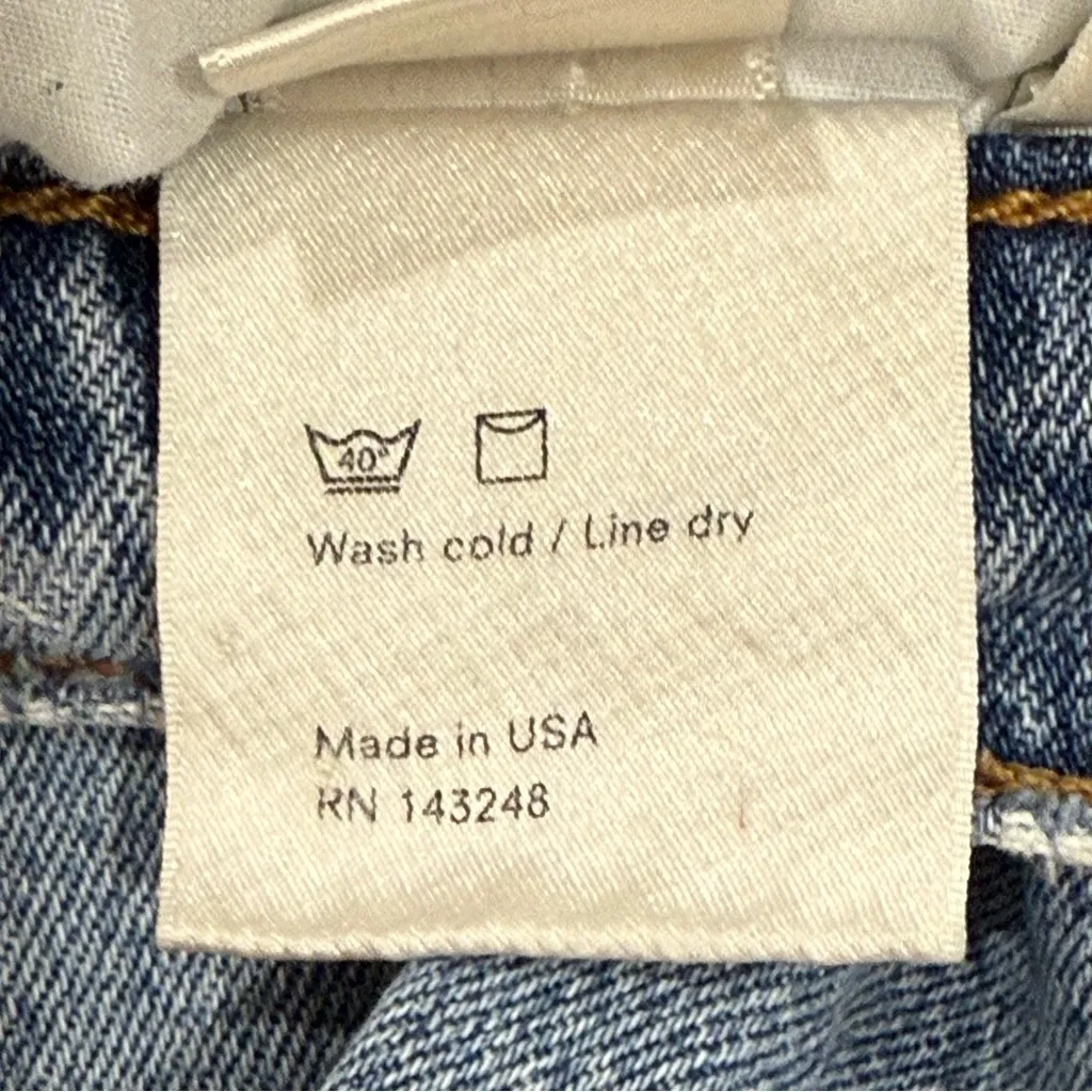 Reformation Crop Flood Jeans Kick Flare Distressed Size 26 Olympic Trendy Chic - Image 8