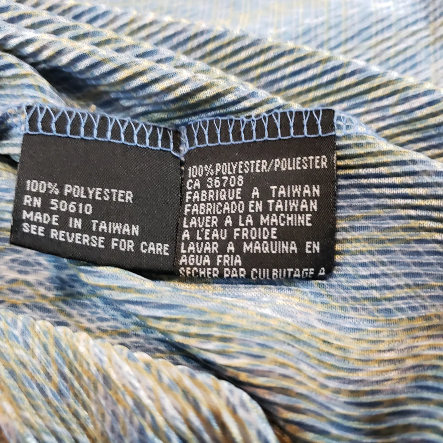 Kasper Knits Top Size Small Women's Crop Top Blouse Geometric Pattern Lines - Image 5