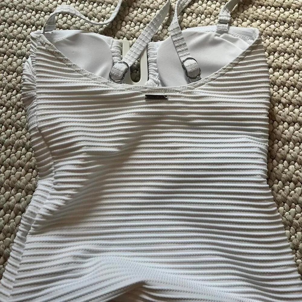 Sea Level Australia Spinnaker U Bar Bandeau One Piece White Size 4 - Image 6