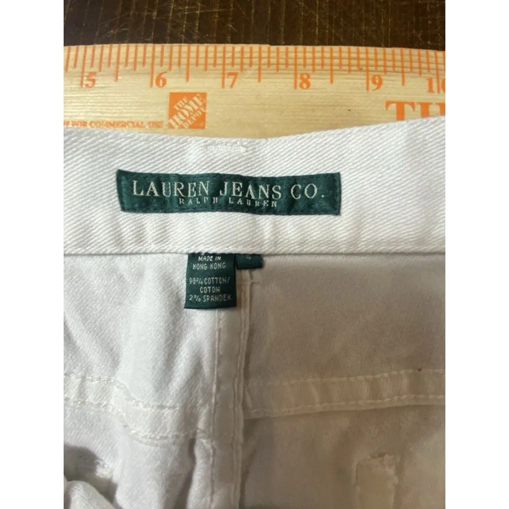 Ralph Lauren Jeans Southwestern Beaded Bootcut White Boho Sz 4 Embellished chic - Image 6