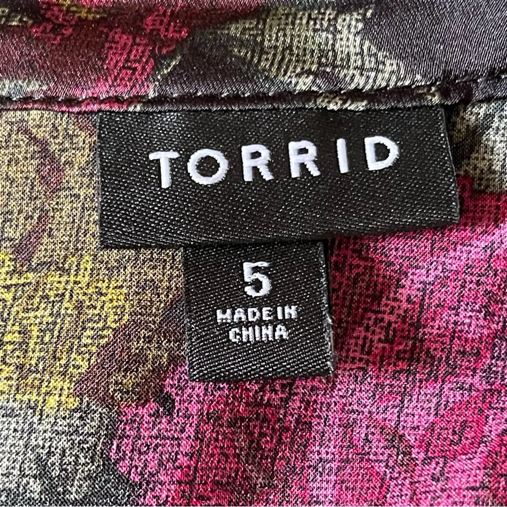 Torrid Georgette Goddess Neck Tank Top Floral Print Women’s Plus Size 5 Zip - Image 11