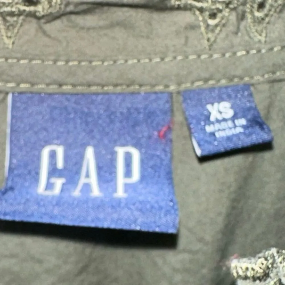 Gap Puff Sleeve Deep Green Eyelet Mini Dress - Image 6